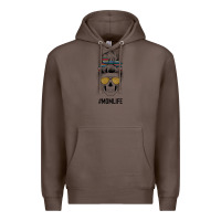 Coffee Western Glitter Aztec Patterned Mom Skull Premium Hoodie - Bettercallsaul