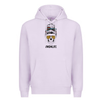 Lilac Western Glitter Aztec Patterned Mom Skull Premium Hoodie - Bettercallsaul