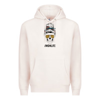 Pale Pink Western Glitter Aztec Patterned Mom Skull Premium Hoodie - Bettercallsaul