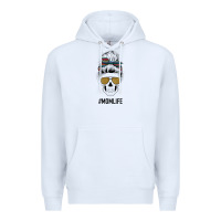White Western Glitter Aztec Patterned Mom Skull Premium Hoodie - Bettercallsaul
