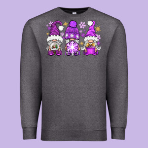 Purple Winter Gnomies Premium Sweatshirt Designed By Bundleandbundleshop