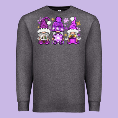 Purple Winter Gnomies Premium Sweatshirt Designed By Bundleandbundleshop