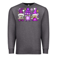 Charcoal Heather Purple Winter Gnomies Premium Sweatshirt - BundleAndBundleShop