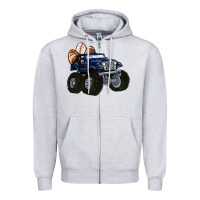 Heather Grey easter sports Zipper Hoodie - MaliasSmallBusiness