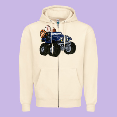 Easter Sports Zipper Hoodie Designed By Maliassmallbusiness