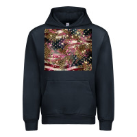 Navy American flag leopard pinktumbler Urban Hoodie - HowdyJamesFarm