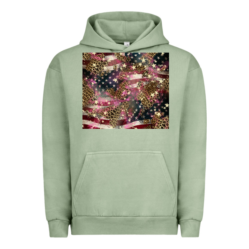American Flag Leopard Pinktumbler Urban Hoodie by HowdyJamesFarm | Teevron