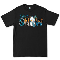 Black Let It Snow Snowman Premium Tee - RanaPortraitStore