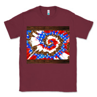 Burgundy usa tie dye Classic Tee - AdoDesignShop