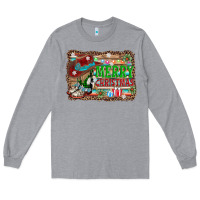 Heather Grey merry christmas western boots Long Sleeve Tee - AdoDesignShop
