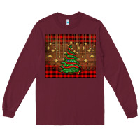 Burgundy Christmas trees Long Sleeve Tee - AdoDesignShop