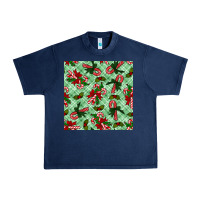Navy christmas candy cane seamless pattern Urban Heavy Tee - BundleAndBundleShop