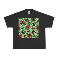 Pigment Black christmas candy cane seamless pattern Urban Heavy Tee - BundleAndBundleShop