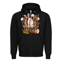 Black easter basket sports Zipper Hoodie - MaliasSmallBusiness