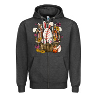 Charcoal Heather easter basket sports Zipper Hoodie - MaliasSmallBusiness