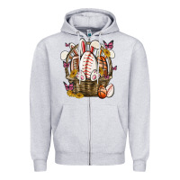 Heather Grey easter basket sports Zipper Hoodie - MaliasSmallBusiness
