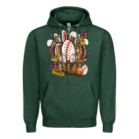 Sports Green easter basket sports Zipper Hoodie - MaliasSmallBusiness