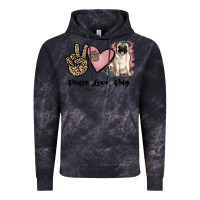 Cloud Black peace love pug Vintage Hoodie - JahusDesignShop
