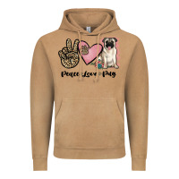 Vintage Camel peace love pug Vintage Hoodie - JahusDesignShop