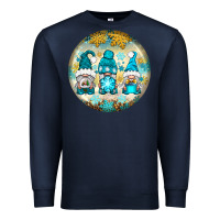 Navy Winter Gnomies Ornament Premium Sweatshirt - BundleAndBundleShop