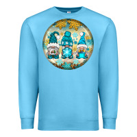 Ocean Blue Winter Gnomies Ornament Premium Sweatshirt - BundleAndBundleShop