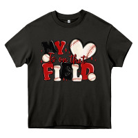 Asphalt my heart is on that field baseball Heavy Core Tee - MaliasSmallBusiness