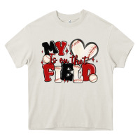 Cream my heart is on that field baseball Heavy Core Tee - MaliasSmallBusiness