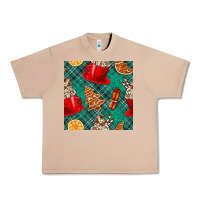 Burro christmas hot chocolate and cookie seamless pattern Urban Heavy Tee - BundleAndBundleShop