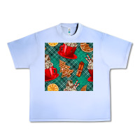 Grape Ice christmas hot chocolate and cookie seamless pattern Urban Heavy Tee - BundleAndBundleShop