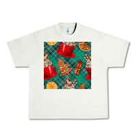 Pistachio christmas hot chocolate and cookie seamless pattern Urban Heavy Tee - BundleAndBundleShop