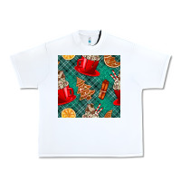 White christmas hot chocolate and cookie seamless pattern Urban Heavy Tee - BundleAndBundleShop