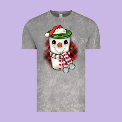Christmas Snowman Coffee Vintage Tee Designed By Jahusdesignshop