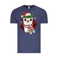 Vintage Denim Christmas snowman coffee Vintage Tee - JahusDesignShop
