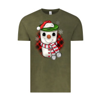 Vintage Olive Christmas snowman coffee Vintage Tee - JahusDesignShop