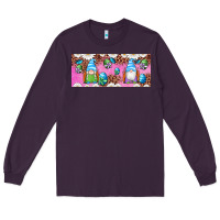 Plum Western Easter Day Gnomes With Eggs Long Sleeve Tee - Artiststas