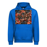 Cobalt American flag leopard tumbler Urban Hoodie - HowdyJamesFarm