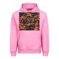Fuchsia Pink American flag leopard tumbler Urban Hoodie - HowdyJamesFarm