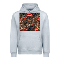Heather Grey American flag leopard tumbler Urban Hoodie - HowdyJamesFarm