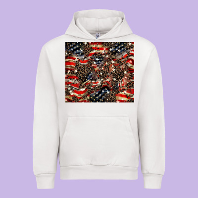 American Flag Leopard Tumbler Urban Hoodie Designed By Howdyjamesfarm