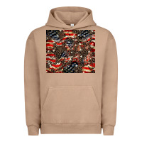 Pigment Burro American flag leopard tumbler Urban Hoodie - HowdyJamesFarm
