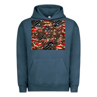 Pigment Midnight Navy American flag leopard tumbler Urban Hoodie - HowdyJamesFarm