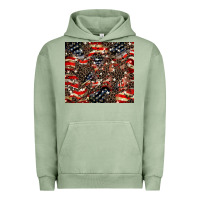 Pigment Oil Green American flag leopard tumbler Urban Hoodie - HowdyJamesFarm