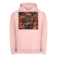 Pigment Salmon American flag leopard tumbler Urban Hoodie - HowdyJamesFarm