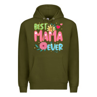 Army Green best mama ever Premium Hoodie - JahusDesignShop