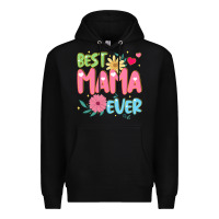 Black best mama ever Premium Hoodie - JahusDesignShop