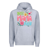 Heather Grey best mama ever Premium Hoodie - JahusDesignShop