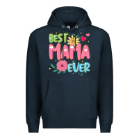 Navy best mama ever Premium Hoodie - JahusDesignShop