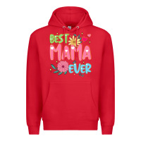 Red best mama ever Premium Hoodie - JahusDesignShop