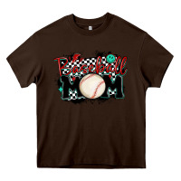 Chocolate Brown baseball mom Heavy Core Tee - MaliasSmallBusiness