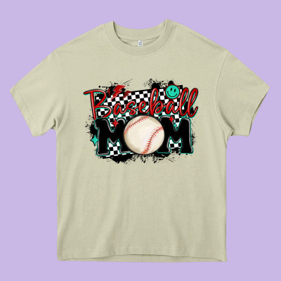 Baseball Mom Heavy Core Tee Designed By Maliassmallbusiness